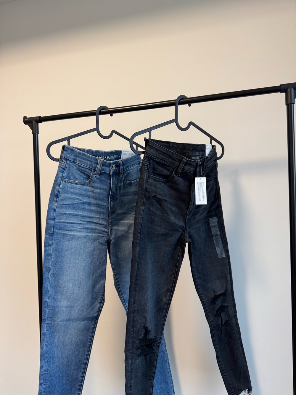 American Eagle Skinny Jeans Women Blue/Black 2 size 26 NEW - Picture 2 of 9